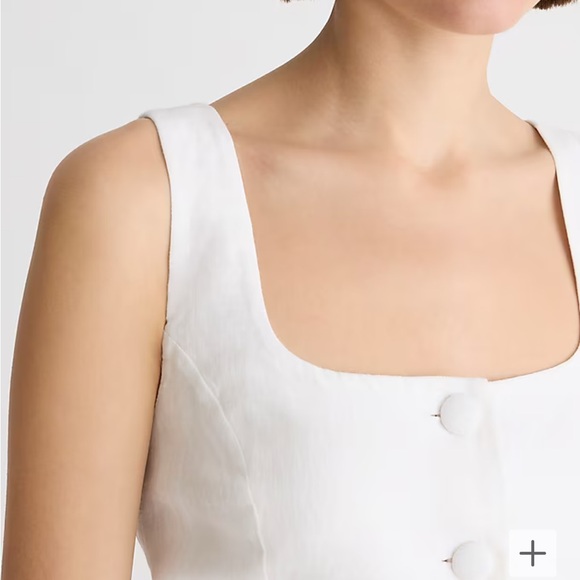 J. Crew Scoopneck linen-blend vest Black Size 6 BZ393 NWT - Picture 3 of 11